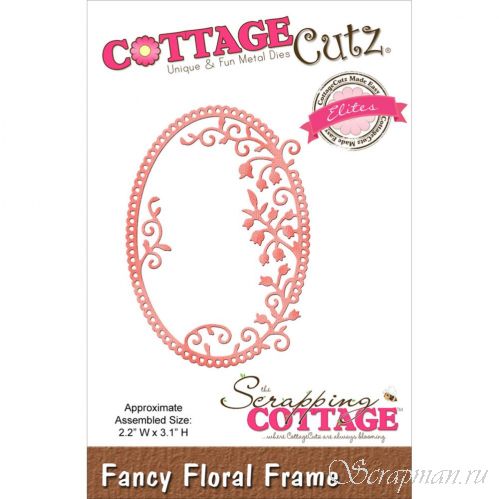 Нож Fancy Floral Frame, Cottage Cutz, 5,6 х 8 см