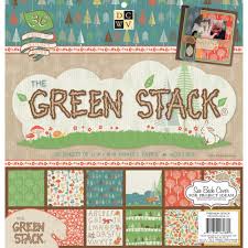 Набор бумаги из коллекции "Green Stack" 18 листов