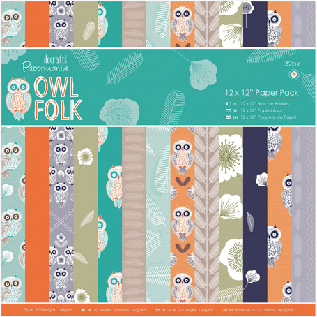 Набор бумаги "Owl Folk" 32 листа