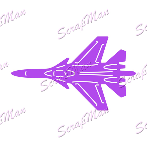 Нож для вырубки "Military Plane-1" (Военный самолет-1) от ScrapMan