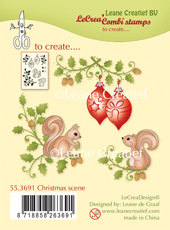 Набор штампов "Christmas scene" от Leane Creatief