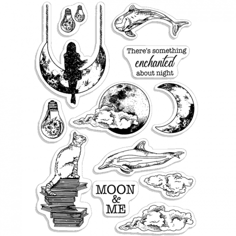 Набор фотополимерных штампов Enchanted Night из коллекции Moon & Me