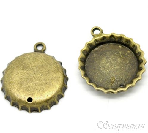 Подвеска "Бутылочная пробка" бронза