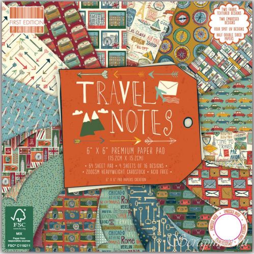 Набор бумаги "Travel Notes" 16 листов
