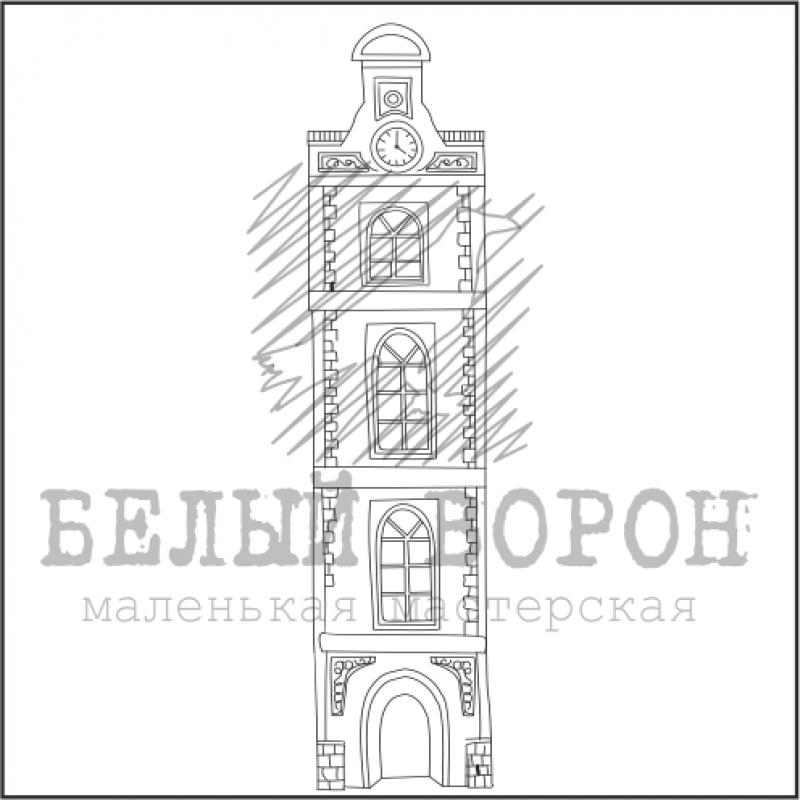 Штамп "Австрийский домик-2" 