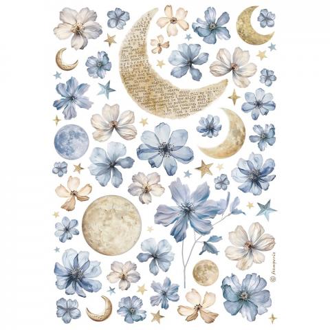 Бумага рисовая для декупажа А4 "Sun and moon" от STAMPERIA