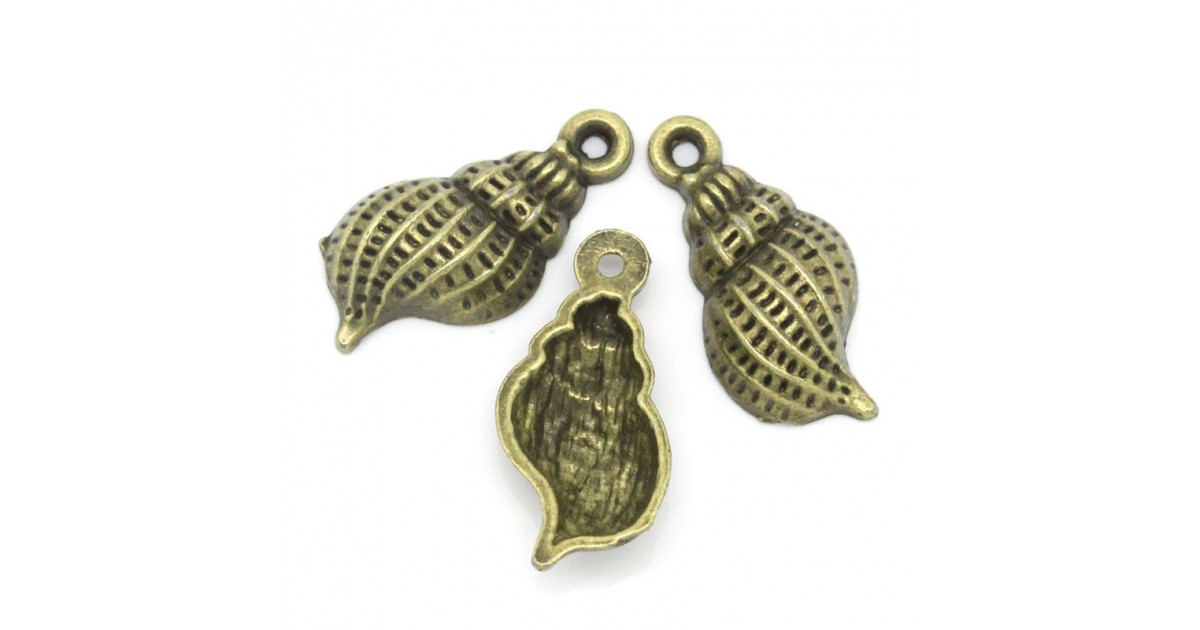 Подвеска "Ракушка" античная бронза