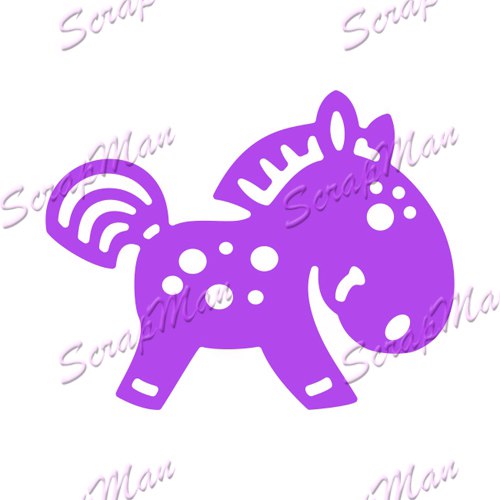 Нож для вырубки "Little Pony-2" (Маленькая лошадка-2) от ScrapMan от магазина ScrapMan.ru