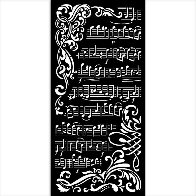 Трафарет Create Happiness music от Stamperia