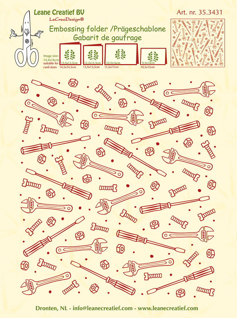 Папка для тиснения "Tools" от Leane Creatief