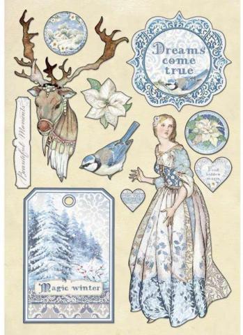 Набор деревянных украшений из коллекции "Winter Tales"