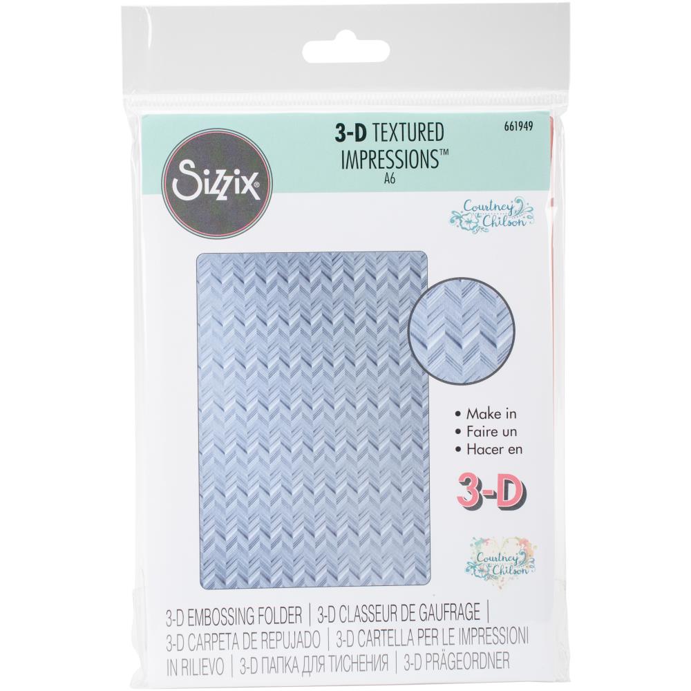 Папка для тиснения "Geometric Chevrons" 3D от Sizzix