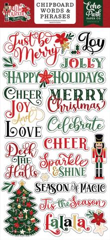 Набор чипборда "Phrases" из коллекции "Nutcracker Christmas"
