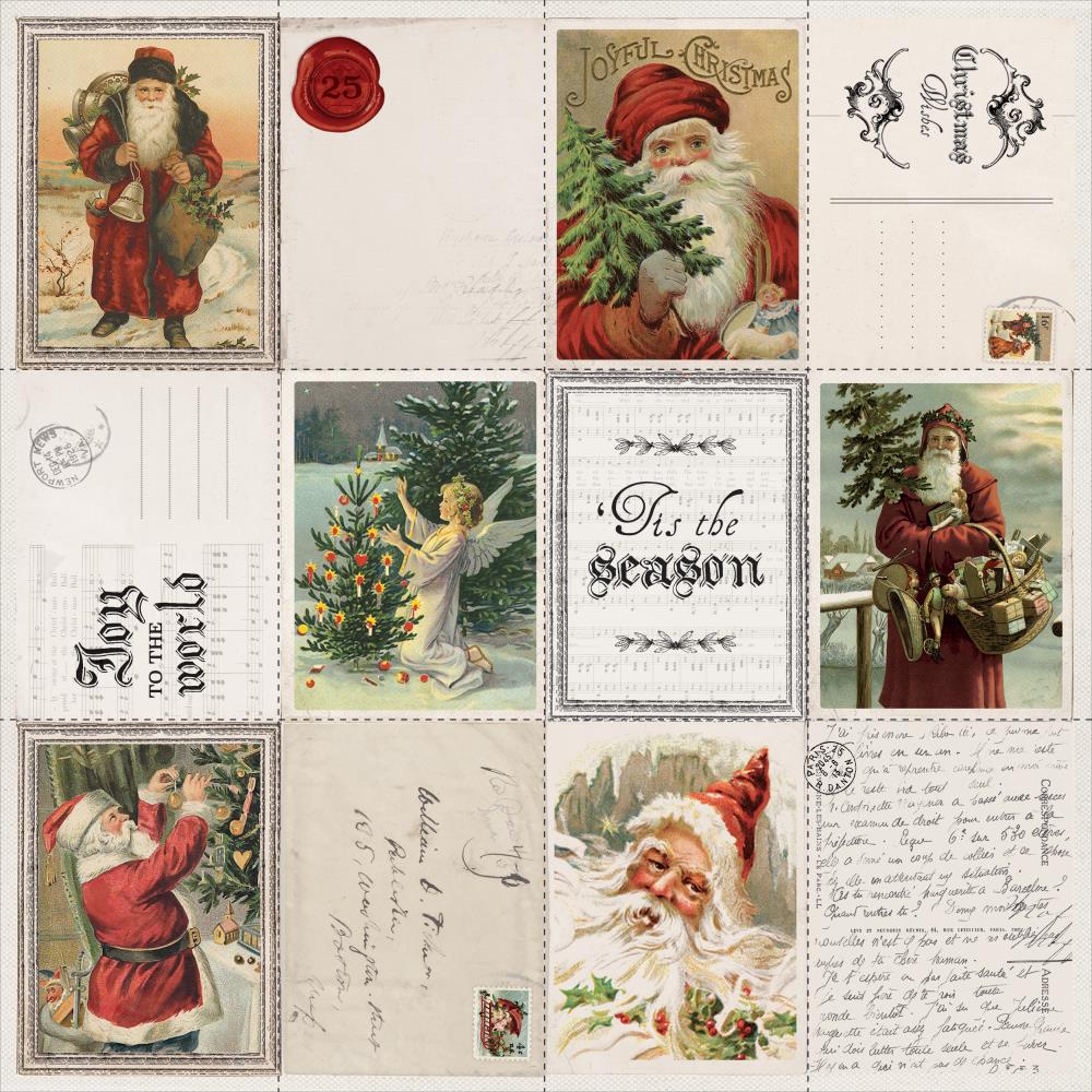Лист кардстока из коллекции "Letters To Santa" KaiserCraft