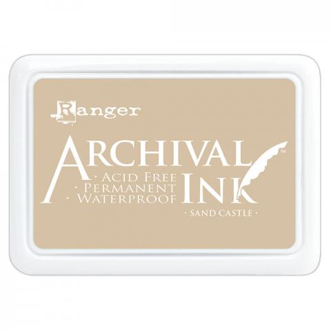 Штемпельная подушечка Песочный замок "Sand Castle" Archival Ink от Ranger