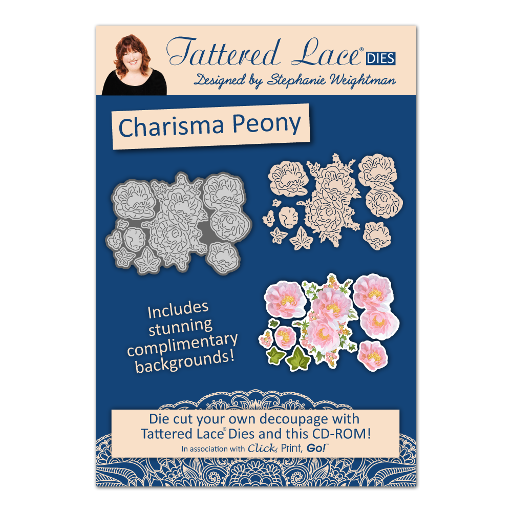 Набор ножей + CD диск "Charisma Peony" от Tattered Lace