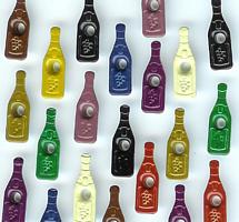 Люверс "Бутылка вина", разноцветные, 5 шт., Eyelet Outlet.