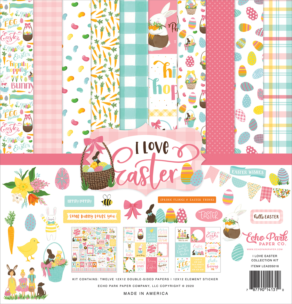 Набор бумаги (KIT) из коллекции Я люблю Пасху "I Love Easter" 