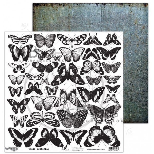 Лист с картинками для вырезания White Butterfly