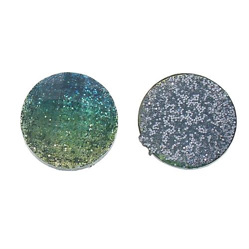 Набор граненых камушков, цвет зеленый и темно-зеленый