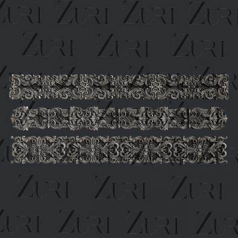 Молд силиконовый Бордюры в стиле Барокко "Baroque Borders" от ZURI