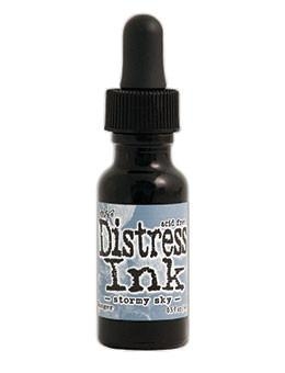 Заправка для штемпельной подушечки Distress Ink Stormy Sky (Грозовое небо) от Ranger