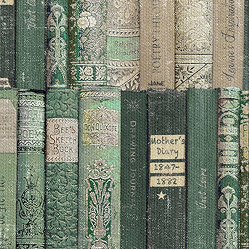 Отрез ткани 52*114см "Green Books" из коллекции "The Gentleman's Club" от FabScraps
