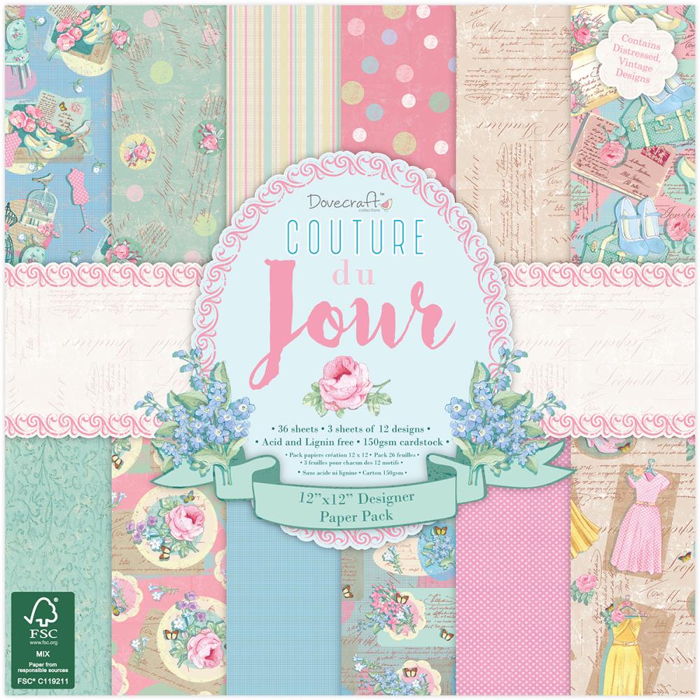 Набор бумаги "Couture du Jour" 12 листов