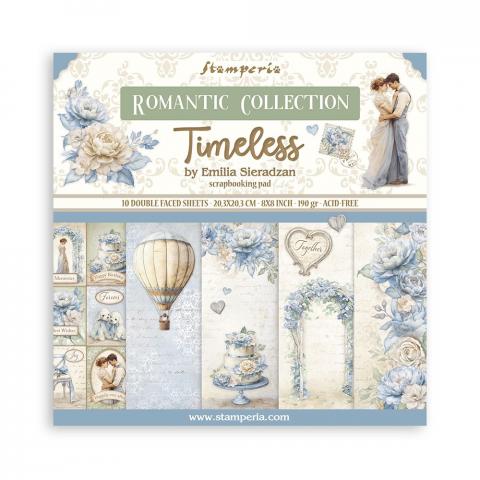 Набор бумаги 20*20см "Timeless" 10 листов + бонус от Stamperia 