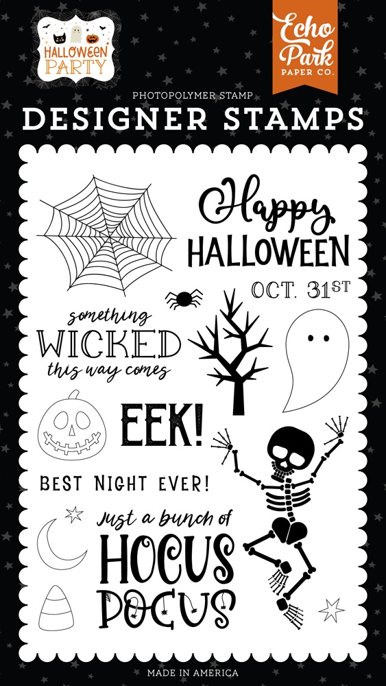 Набор штампов "Halloween Party" от Echo Park