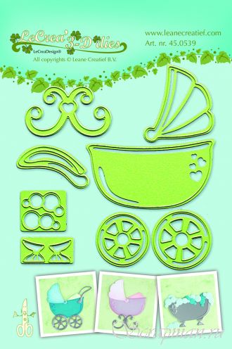 Нож "Baby (3 в 1) коляска, колыбелька, ванночка" Leane Creatief от магазина ScrapMan.ru