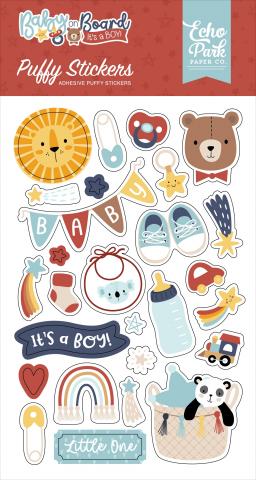 Набор пафф-стикеров из коллекции Новорожденный мальчик "Baby on Board Boy"