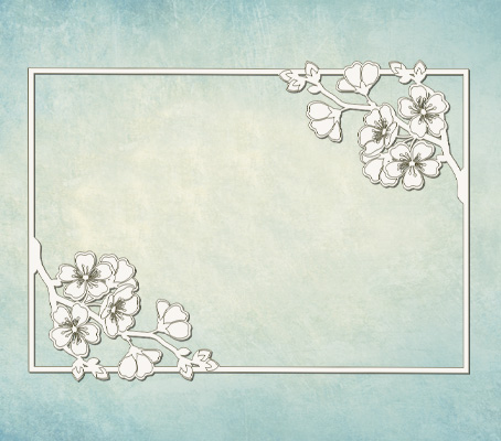 Чипборд "Рамка сакура"