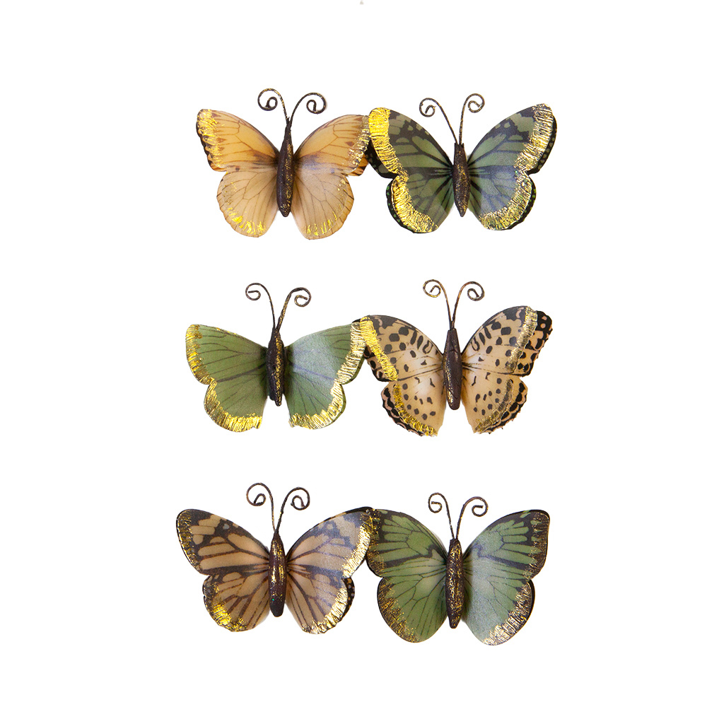 Набор бабочек 6 штук из коллекции "Diamond"