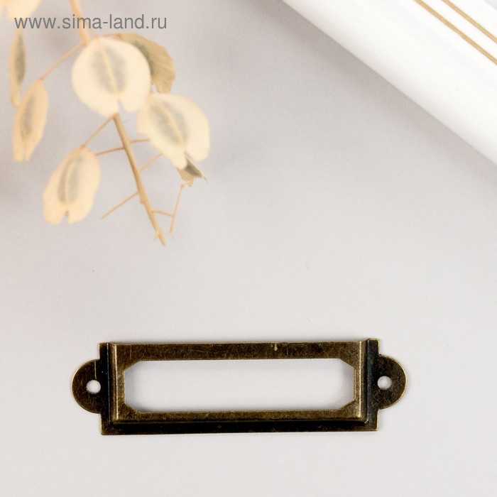 Рамка металлическая, бронза, 1 штука 
