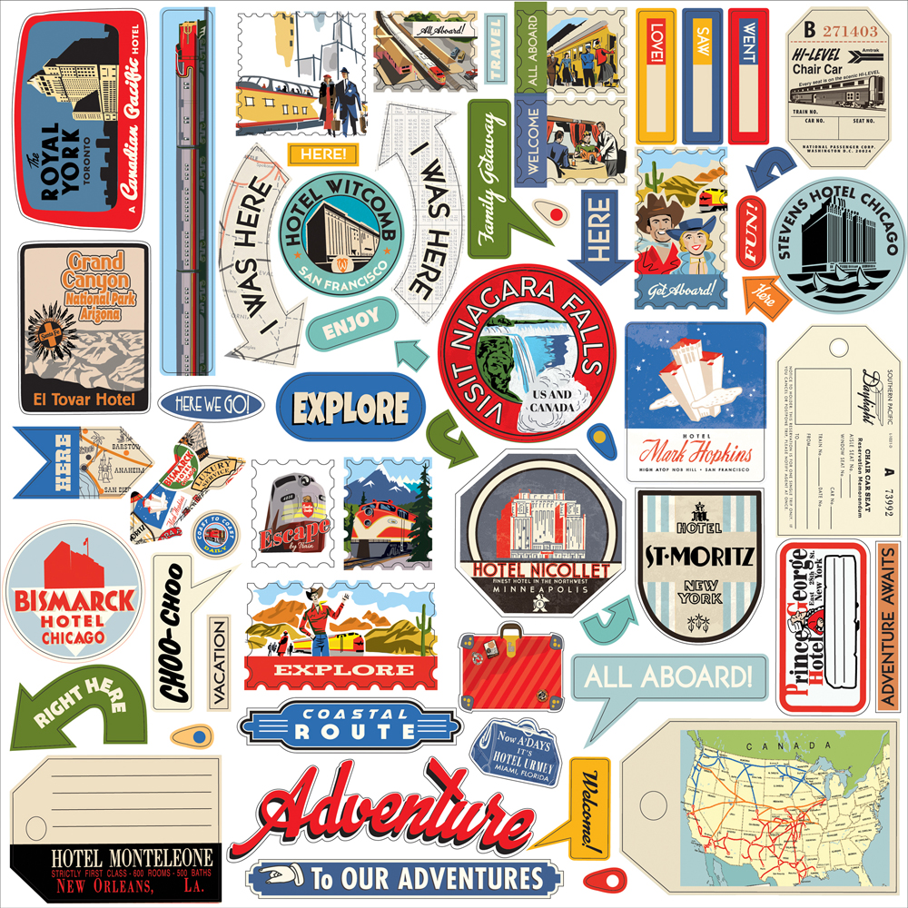 Набор стикеров "All Aboard"