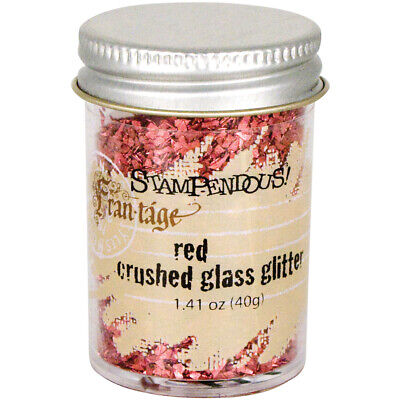 Стеклянный глиттер Frantage Crushed Glass "Red" Stampendous