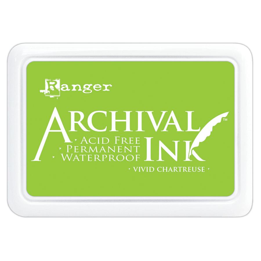 Штемпельная подушечка "Vivid Chartreuse" Archival Ink от Ranger