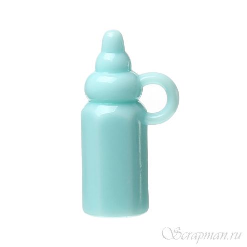 Подвеска "Детская бутылочка" цвет голубой