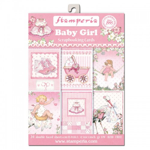 Набор карточек Baby Girl 24 штуки Stamperia