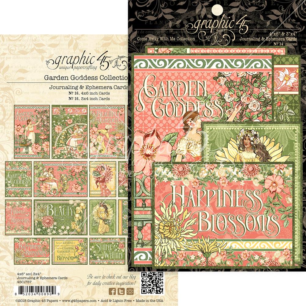 Набор карточек из коллекции "Garden Goddess" 16 штук