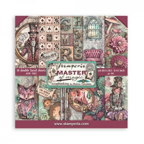 Набор бумаги 20*20см "Master of Magic" 10 листов + бонус от Stamperia 