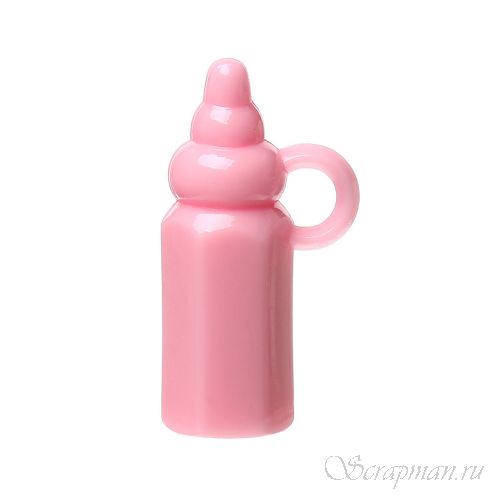 Подвеска "Детская бутылочка" цвет розовый
