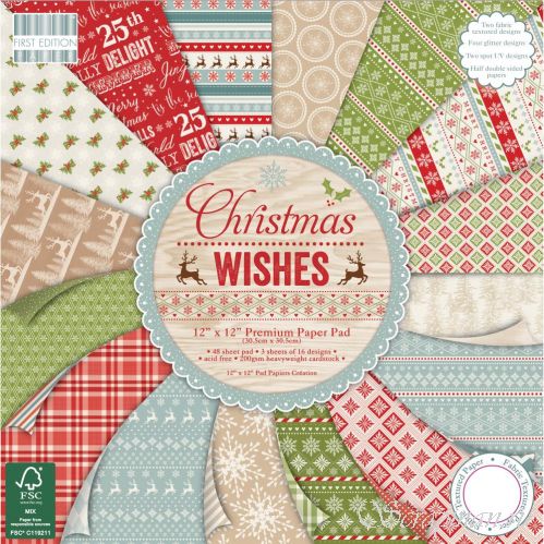 Набор бумаги "Christmas Wishes" 16 листов