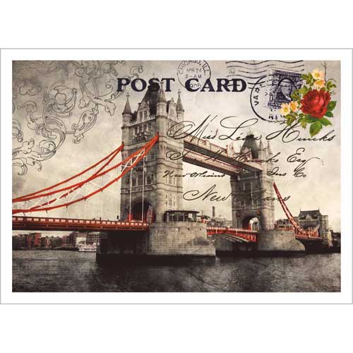 Тканевая карточка "Лондон" из коллекции (Мужской винтаж)