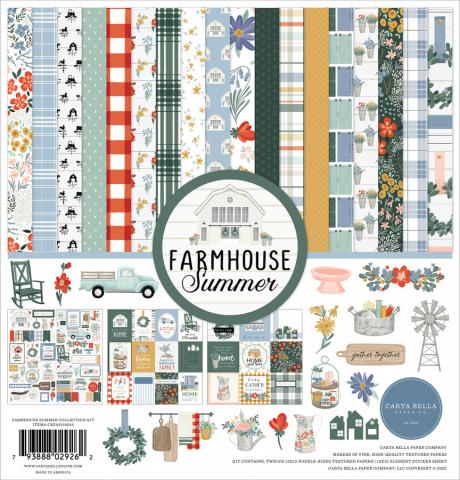 Набор бумаги (KIT) из коллекции "Farmhouse Summer" 12 листов