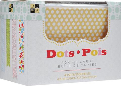 Набор заготовок для открыток с конвертами Dots Pois (DCWV)