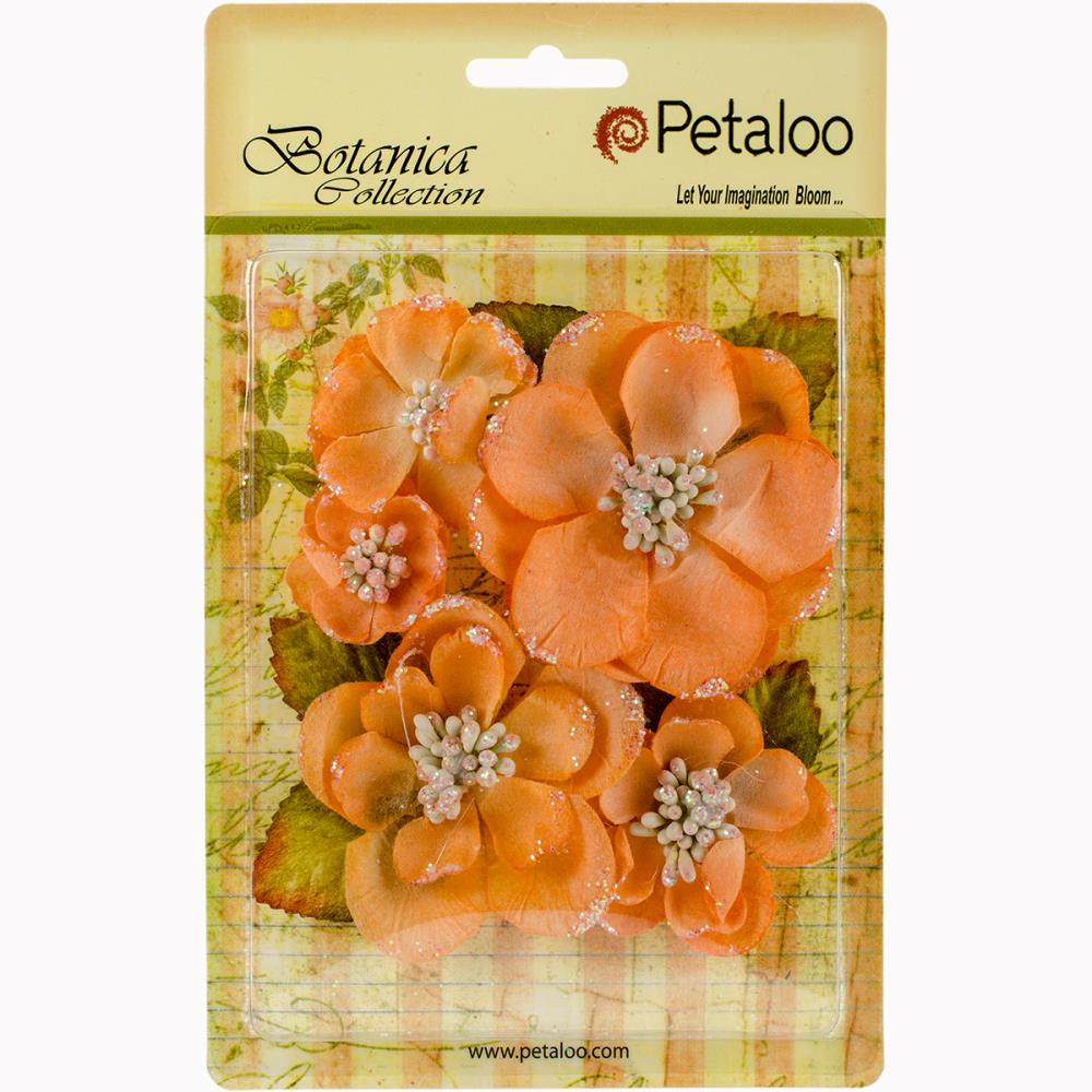 Набор цветов бумажных "Peach" Botanica Sparkling Glitter Magnolia